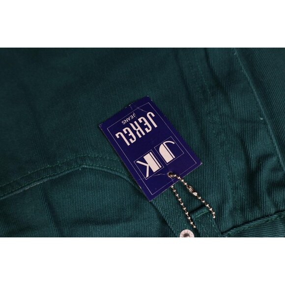 Deadstock Vtg 90s Streetwear Mens 32x33 Baggy Fit Skateboard Denim Jeans Green - Picture 6 of 14